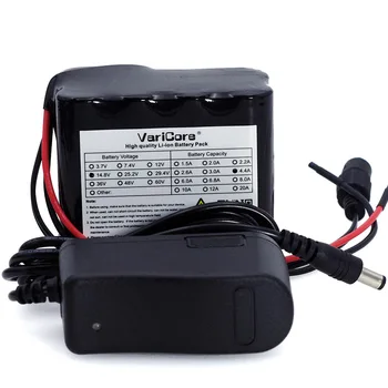 VariCore 14.8 V 4400 mAh 18650 li-mama baterija naktį žvejybos lempos kalnakasiams šildytuvo baterija stiprintuvas su BMS + 16.8 V Kroviklis