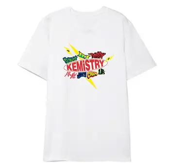 Vasaros stiliaus kpop ikon kemistry koncertas pat visų nario vardas spausdinimo t marškinėliai, unisex mados, o kaklo trumpomis rankovėmis t-shirt