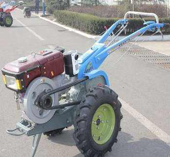Vidaus pėsčiomis traktoriaus 8 arklio mažas pėsčiomis traktoriaus dviejų ratų traktorius dyzelinas savaeigis traktorius