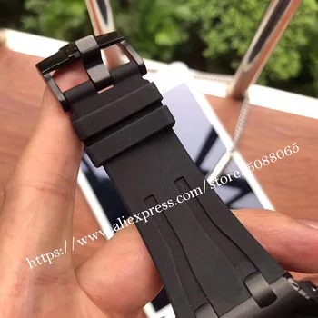 Vyrai automatinis laikrodis 2019 plieno atveju apyrankės mechaninė šviesos ranka 44mm šlifuoto safyro lankstymo sagtimi P2