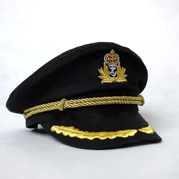 Vyrų Kepurės Jūrininkas, Kapitono Kepurę Juoda Balta Uniformos Kostiumas Šalis Cosplay Etape Atlikti Butas karinio jūrų Laivyno Karinės Bžūp Suaugusių Vyrų, Moterų