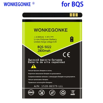 WONKEGONKE 2800mah BQS-5022 Baterija BQ BRAVIS A504 Pėdsakų už BQS 5022 BQS5022 OBLIGACIJŲ mobiliojo telefono baterija
