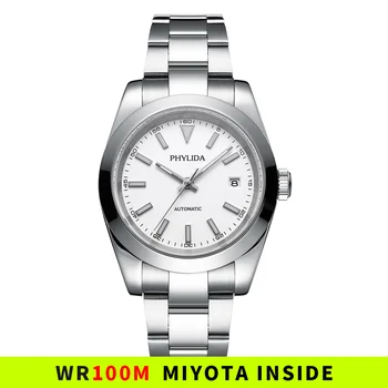 WR 100M Aukštos Kokybės Žiūrėti DATA TIESIOG Duoklė 39mm Miyota Judėjimo Mechaninė Automatinė White Dial Data vyriški Žiūrėti Mens Watches