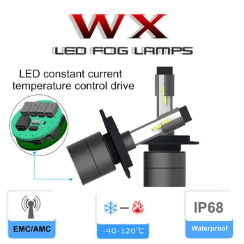 WX-H4/HB2 LED Automobilių Žibintai Lemputės, Priešrūkinis žibintas, Super mini 30W 6000K 9000Lm, H1 H3 H7 880/881/H27 9005/HB3 9006/HB4 H8, H9 H11 5202