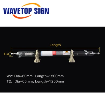 WaveTopSign Pami W2/T2 90W-100W Co2 Lazerio Vamzdelio Dia. 80mm/65mm Maitinimo HY-DY10 80W Co2 Lazerinis Graviravimas Pjovimo Staklės