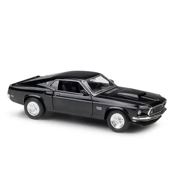 Welly 1:24 Originalo langelyje 1969 Ford Mustang Boss 429 Diecast Automobilio Modelį Žaislinių Transporto priemonių Automobilio Modelį Modeliai Vaikams Automobilių originali dėžutė