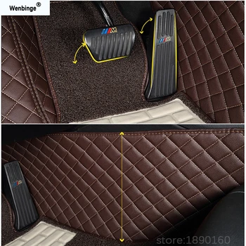 Wenbinge automobilių kilimėliai BMW e30 e34 e36 e39 e46 e60 e90 f10 f30 x1 x3 x4 x5 x6 1/2/3/4/5/6/7 car accessories optikos pėdų kilimėlis