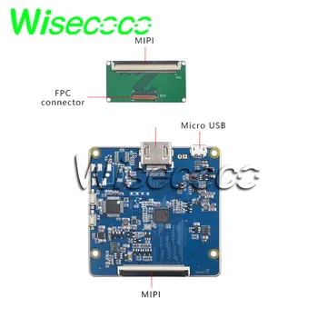 Wisecoco 3.4 colių turas tft lcd talpinė jutikliniu ekranu Apskrito IPS lcd skydelis 800x800 į MIPI Vairuotojo Lenta Aviečių Pi