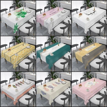 Wonderlife Vandeniui oilproof antiscald vienkartiniai Šiaurės staltiesė PVC stačiakampio formos staltiesė plastiko kavos staliukas kilimėlis