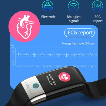 X1 Smart Watch band EKG + PPG HRV Kraujo Spaudimas, Širdies ritmo Monitorius Aktyvumo Seklys Vyrų IP67 atsparus Vandeniui Sporto Smartwatch