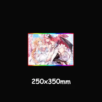 XGZ Anime Brandus Sexy Angel Gana Demonas Didelis Custom RGB Žaidimų Pelės Mygtukai Juoda Užraktas Kraštas Kompiuterio Stalas Mat Guma Non-slip Xxl