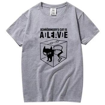 XIN YI vyriški T-shirtmedvilnės marškinėlius Aukštos Kokybės mados atsitiktinis Schrodinger ' s Cat spausdinti marškinėliai vyrams cool juokinga t shirts2020