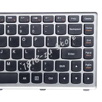 YALUZU Naujo Nešiojamojo kompiuterio klaviatūra Lenovo U410 Klaviatūra US Black Klavišą, Sidabrinė Rėmas anglų Versija