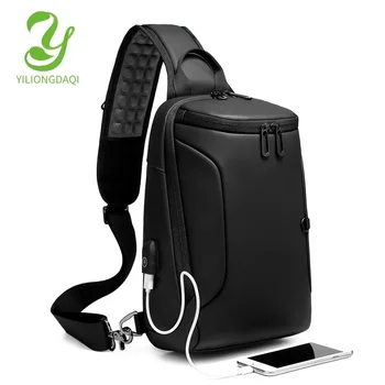 YILIONGDAQI 2020 Vyrų Crossbody Sling bag Trumpą Kelionę, Krūtinės Paketas USB Įkrovimo Vandenį Atstumiantis Petį Krepšys