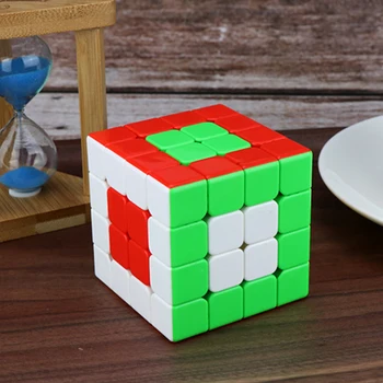 YJ YuSu M 4x4x4 Magnetinio Magic Cube Stickerless Juoda Įspūdį Žaislas, skirtas Smegenų Mokymo cubo magico YJ8339