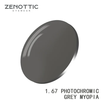 ZENOTTIC Stabdžių Mėlyna Šviesa Photochromic Serijos 1.56 1.61 1.67 Receptinių Lęšius CR-39 Dervos Asferiniai Akinius Trumparegystė UV400 Lens
