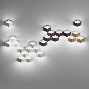 Šiuolaikinių LED Sienos Lempos Kūrybos Geometrinis Sienų apšvietimo Miegamojo Lovos minimalistinio Fone Laiptai Eilėje Koridoriaus Sienos Sconce