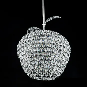 Šiuolaikinės Apple nerūdijančio plieno led lempos kristalų Sieniniai šviestuvai miegamajame lempos, led šviesos blizgesį kristalų restoranas Sieniniai šviestuvai
