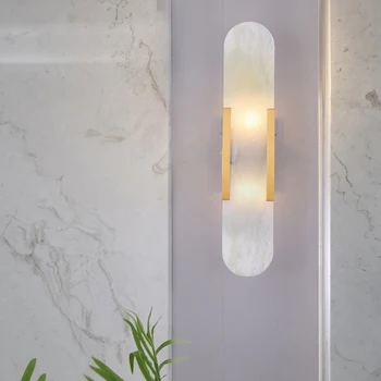Šiuolaikinės Marmuro LED Sieniniai šviestuvai Meno stilius, Atmosfera, Sienos žibintai Sienos Sconce už kambarį Koridoriaus Viešbučio Kambario Vonios kambarys