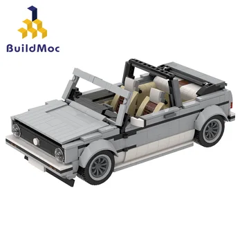 BuildMoc Įrangos Pardavimas, Biuro Įrangos Kūrėjas Mini Cabriolet Sporto Pilka Balta Juoda Blokai Super Automobilių Lenktynių Tinka Plytas, Vaikams, Žaislai, Dovanos Berniukams