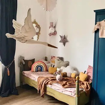 Medvilninių siūlų sienos kabo aksomo pliušinis įdaryti lėlės vaikų darželio patalpos pakabukas šeimos miegamojo, vaikų kambario dekoravimas ornamentais D211