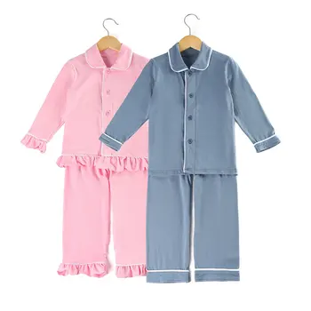 Mergaičių ir Berniukų pižama mielas vaikams drabužių paprasto medvilnės vaikai Pynimas pajama nustatyti kūdikis sleepwear 12m-8years