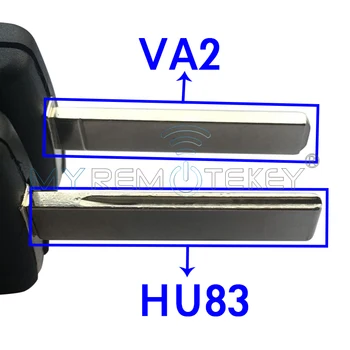 Myremtekey CE0523 modelis 2 mygtuką HU83 VA2 blade Peugeot 207 307 308 407 807 apversti raktas korpuso pakeitimas nuotolinio rakto pakabuku atveju