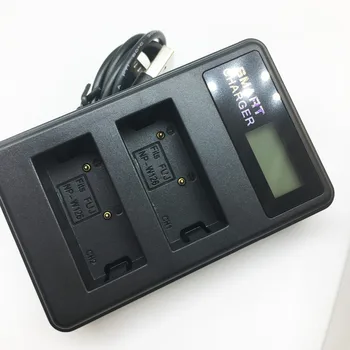 Skaitmeninis USB 5V Įvesties Dual Camera Baterija Įkroviklis su LCD Ekranu, skirtas Fuji XT2 XA3 X100F XA10 XA10 XA2 XT10 XT1 NP-W126 Baterija