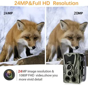 WIFI APP Live Rodyti Takas Kamera 24MP 1080P Medžioklės Kameros 940nm IR Led Naktinio Matymo WIFI801 Lauko Laukinės gamtos Stebėjimą