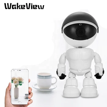 WakeView Robotas Belaidžio P2P Cloud Technologija IP WIFI vaizdo Kamera Naktinio Matymo Mutiple Kalbos Nuotolinio Signalizacijos 