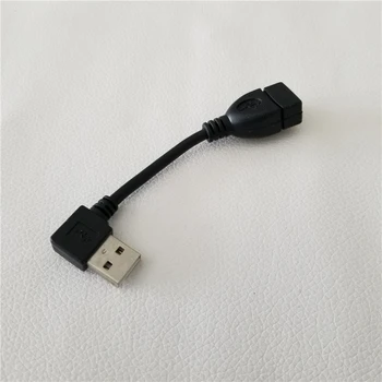 10vnt/daug 90 Laipsnių Kampu į Kairę USB 2.0 Duomenų Kabelis Vyrų ir Moterų Pratęsimo Vielos 10cm 25cm 40cm
