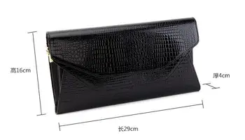 2016 naujas ASNK prekės ženklo moterų rankinės Krokodilo Odos Originali Pečių Maišą Vakarą Sankabos Piniginės Rankinėje Grandinės Krepšys