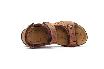 2019 Naujas patogus vyriški sandalai vasarą vyriški odiniai sandalai aukštos kokybės paplūdimio bateliai vyriški laisvalaikio bateliai rankų darbo sandalai vyrams
