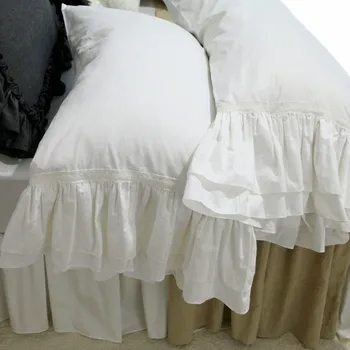 2vnt Naujos didelių pynimas pagalvės užvalkalą Amerikietiško stiliaus pagalvę padengti Šalies stiliaus užvalkalas mados tekstilės balta pagalvių užvalkalai 