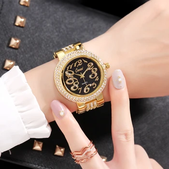 Cacaxi Prekės Ženklo Žiūrėti Moterų Prabangūs Žinomų Deimantų Laikrodžiai Moteriški Kalnų Krištolas Aukso Laikrodžiai Mados Laikrodis Relogio Feminino A184