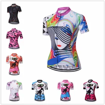 Dviračių Jersey moterų Dviračių Megztiniai 2019 Trumpas Rankovės Pro komandos Ropa Ciclismo maillot Lenktynių viršuje Sportiniai marškinėliai Vasaros rožinė
