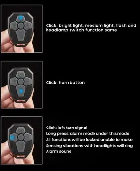Dviračių Žibintai Black USB Įkraunamas LED Dviračio Nuotolinio Valdymo priekinis žibintas Dviračių Priekiniai Posūkio Signalo Ragų Šviesos Dviračių Priedai