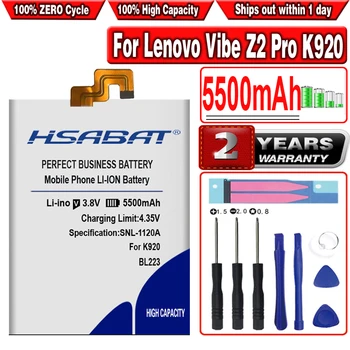 HSABAT BL223 5500mAh Baterija Lenovo Vibe Z2 Pro K920 K80 K80M K7