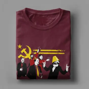 Komunistų Partijos T Shirt Mens Rusijos Sovietų Marksas Leninas Stalinas, Mao Castro T Shirts Socializmo Humoro Tees Drabužiai