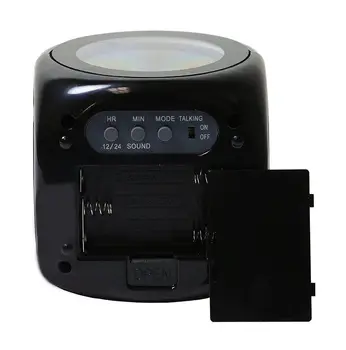 LED Skaitmeninio formato LCD Balsu Kalbėti Žadintuvas Metu Temperatūra Projektorius Laikrodis-Žadintuvas su Laiko Projekcija Black & White