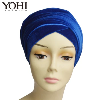 Naujas Aukštos kokybės Karšto pardavimo Style Velvet Ilgai Turbaną Uodega Bžūp Suvynioti Galvos Musulmonišką hidžabą Šalikas Skrybėlę Headwrap Šalikas moterims