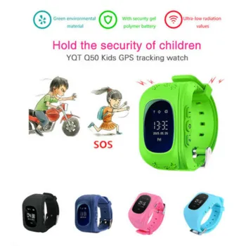 Naujas Monitorius Vaikų GPS Sekimo Prietaisas SIM Q50 Smart Žiūrėti Saugos Tracker Vaikas kids, smart žiūrėti