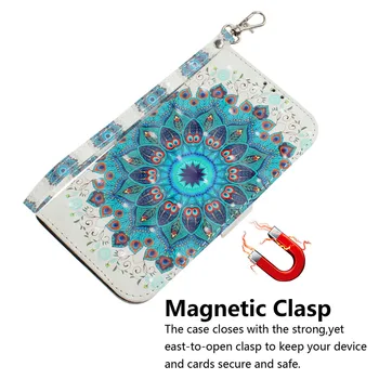 Samsung Galaxy A3 2017 A320 Atveju 3D Tapyba Flip Case Cover PU Odos Piniginės 