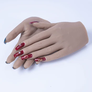 Silikono Praktika Rankas, Nagai Manekenas Moterų Modelio Ekranas Rankas Minkštas Modelis Vertus Flase Nagų Rankos Pirštą