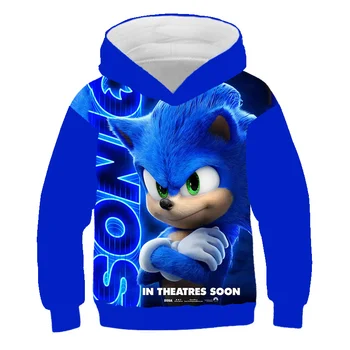 Sonic the hedgehog hoodies 2020 m. Vaikams, Cartoon Tracksuit Sportiniai Drabužiai Rudens plonas Megztinis su Gobtuvu Megztiniai vaikams