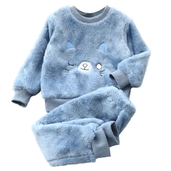 Vaikų pižamos 2019 žiemos new baby plus plus storio drabužiai vaikams žiemos drabužių šiltų namų