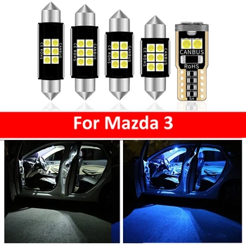 8Pcs Automobilių Baltos spalvos Interjeras, LED elektros Lemputes Paketo Rinkinį, Skirtą m. m. 2016 M. 2017 m. 2018 m. 2019 M. Mazda 3 Map Dome Kamieno Lempos Iceblue