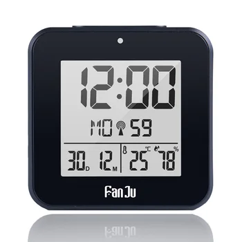 FanJu FJ3533 LCD Skaitmeninis Laikrodis-Žadintuvas Su Patalpų Temperatūros Žadintuvas Dual Signalas su baterijomis Atidėjimo Data Žadintuvas