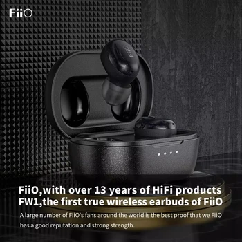 FiiO FW1 Tiesa Belaidžio HiFi Ausinių, Siurblinės, Bass, TWS Bluetooth V5.0 Ausines su aptX
