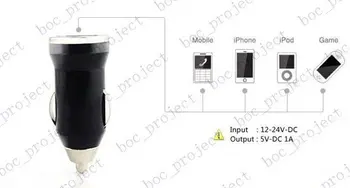 Mini USB Automobilinis Įkroviklis Adapteris Universalus iPhone 6s 6plus 6 5s 5 4 4S, 3G, 3GS, ipod mp4 samsung s6 krašto s5 s6 pastaba 5 4 3 100vnt